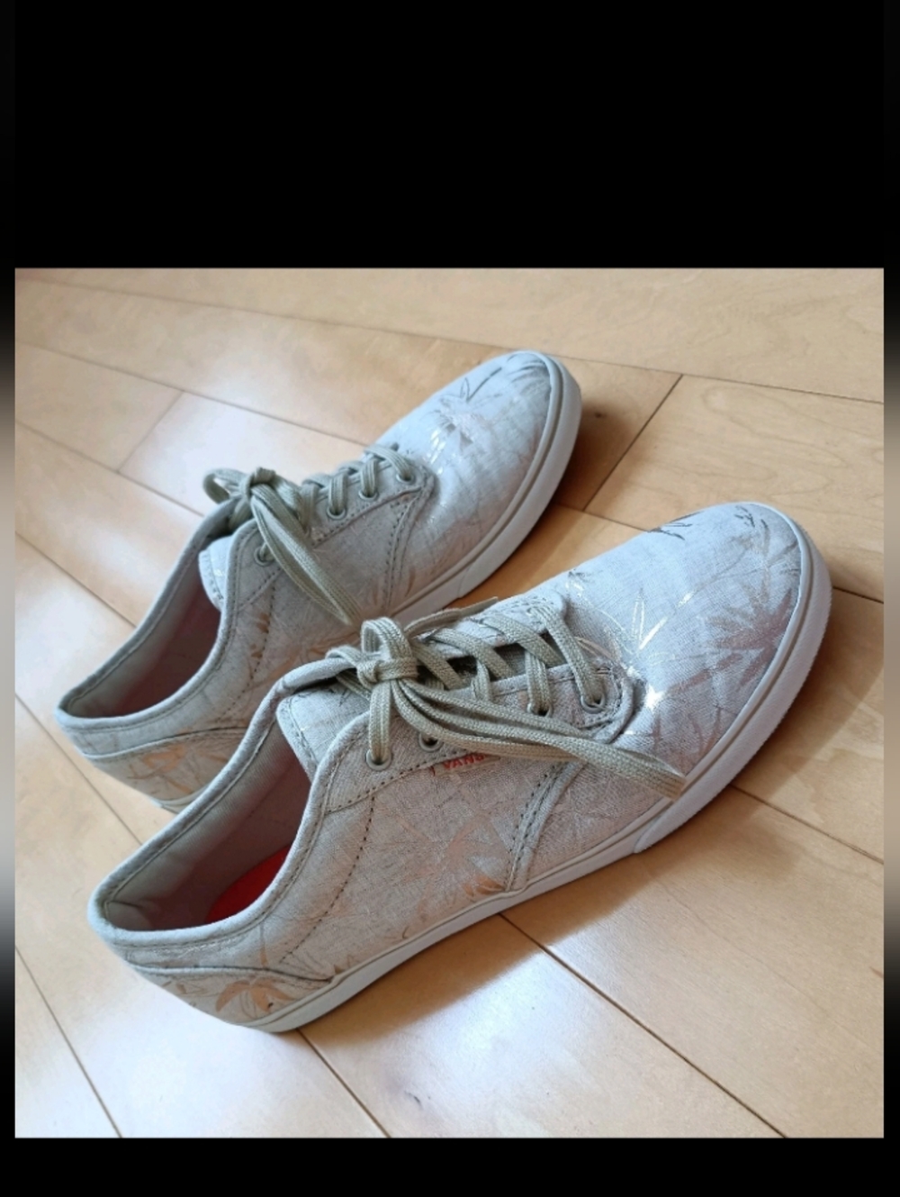 VANS Atwood Casual Athletic Shoes Sneakers Beige with Gold Palms size 8 - Picture 9 of 15